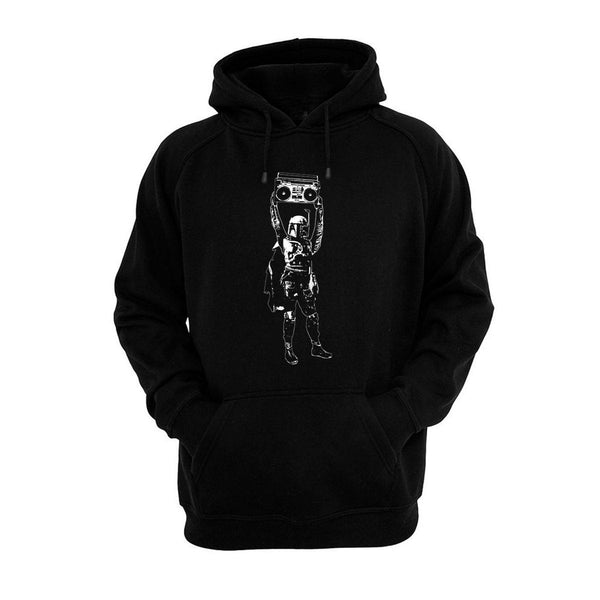 Boba Anything - Mandalorian Hand silk-screened, pre-shrunk cotton blend pullover hoodie
