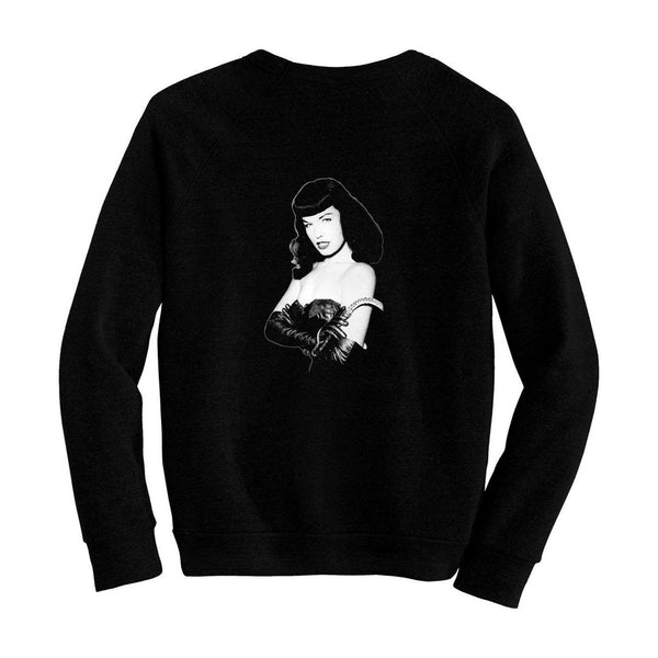 Bettie Page - Pre-shrunk, hand screened ultra soft 80/20 cotton/poly sweatshirt - Pin Up Model