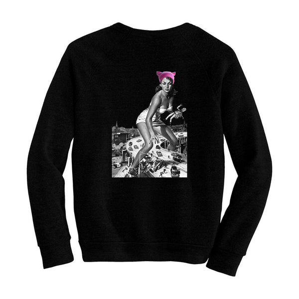 Attack of the 50 Foot Nasty Woman - Pre-shrunk, hand screened 80/20 sweatshirt - Pussy Hat