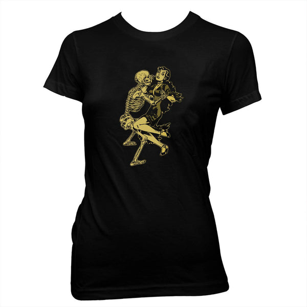 Frisky Skeleton - Women's Pre-shrunk, hand screened 100% cotton t-shirt