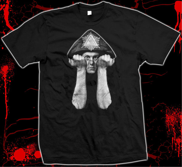 Aleister Crowley - Occult Black Magik - silk screened 100% cotton t-shirt