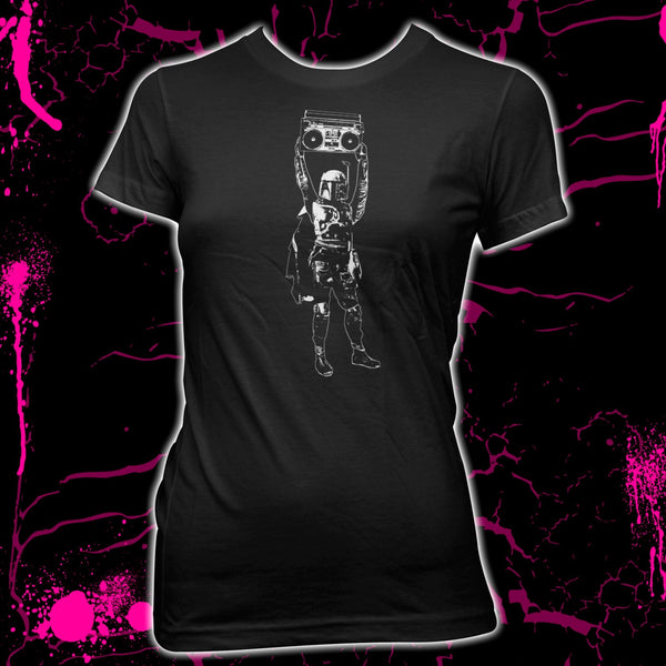 Boba Fett / Say Anything Mandalorian mashup - Star Wars - Hand screened, Women's 100% cotton t-shirt