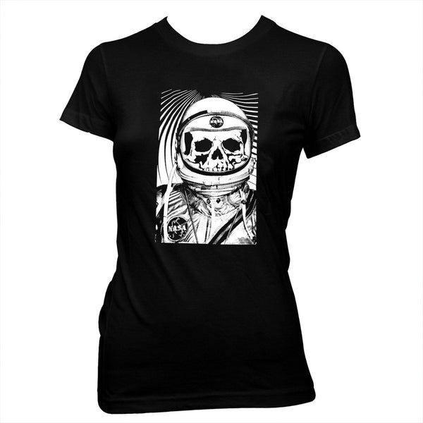NASA Astronaut Skeleton - Women's 100% cotton Pre-shrunk, hand screened T-Shirt